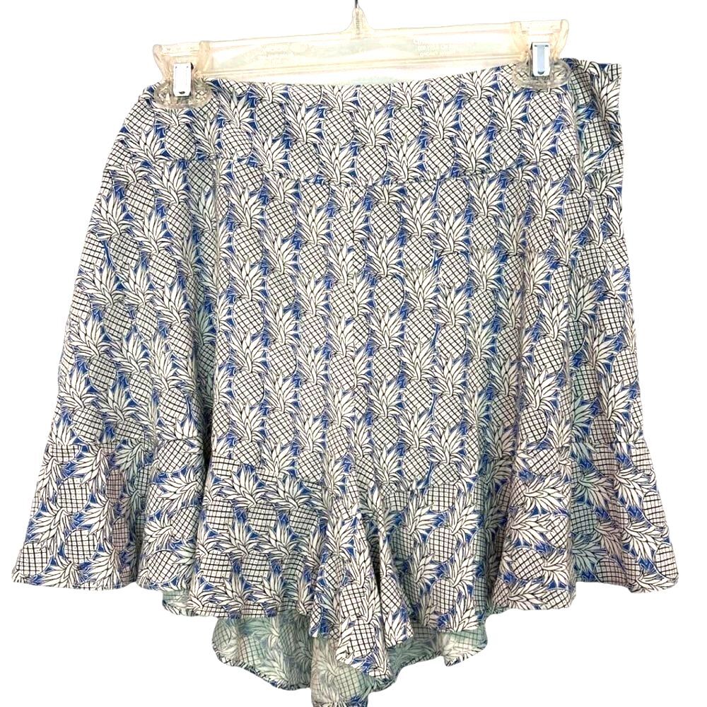 Anthropologie Maeve Imelda Pineapple Print Ruffle Short - Picture 2 of 7